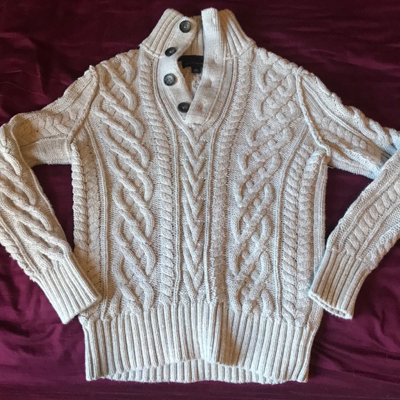 Banana Republic Button Up Cable Knit 